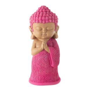 MONK PRAYING RESIN PINK