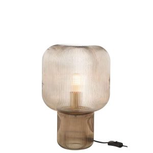 TABLE LAMP GLASS BROWN