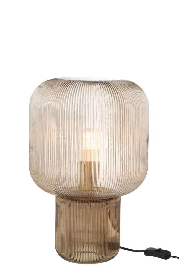 TABLE LAMP GLASS BROWN