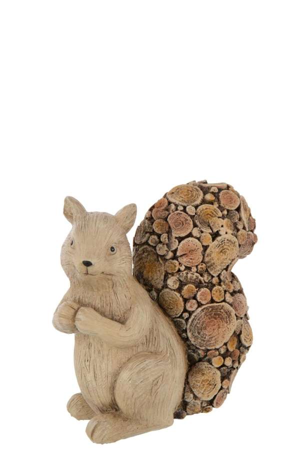 SQUIRREL WOOD IMITATION POLYRESIN NATURAL LARGE
