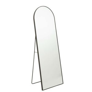 MIRROR ON FOOT ROUNDED GL/MET BL