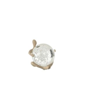 FIGURE BALL RESIN/CRYSTAL BEIGE
