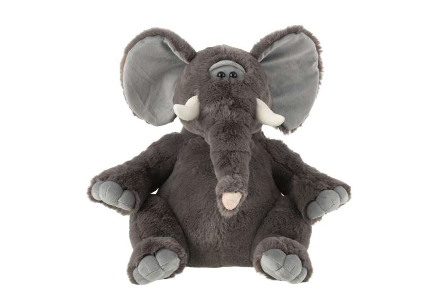 ELEPHANT PLUSH POLYESTER GREY LARGE