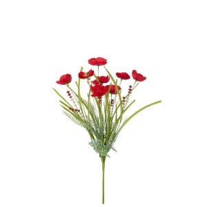 BRANCH POPPY ARTIFICIAL RED