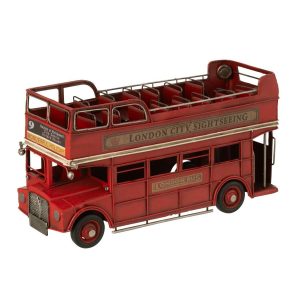 BUS ANTIQUE METAL RED