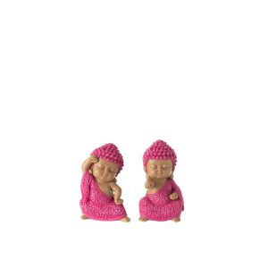 MONK FIGHT RESIN PINK ASSORTMENT OF 2