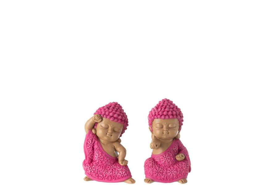 MONK FIGHT RESIN PINK ASSORTMENT OF 2
