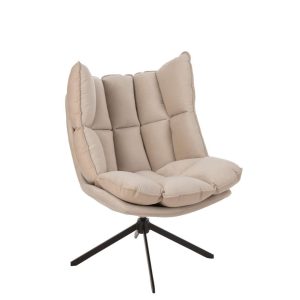 CHAIR RELAX CUSHION ON FRAME TEXTILE/METAL BEIGE