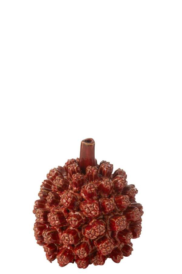 VASE SAKI CERAMIC RED SMALL