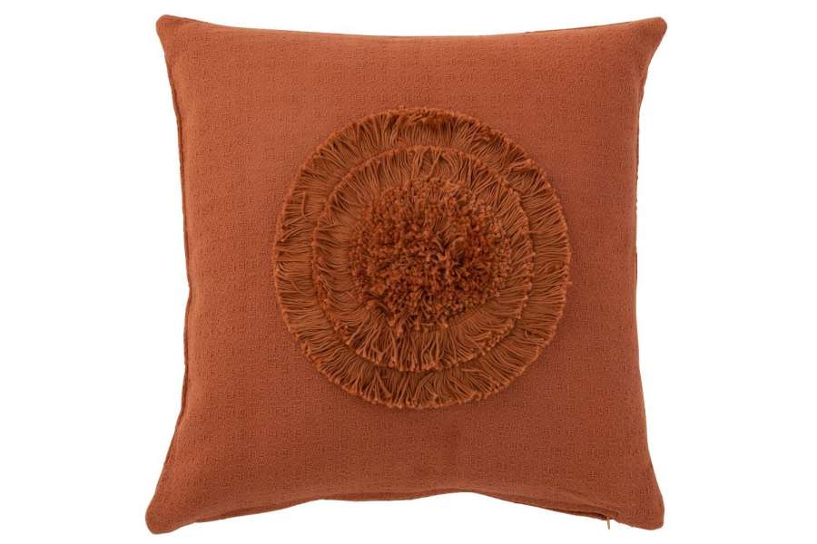 CUSHION CIRCLE TEXTILE TERRACOTTA