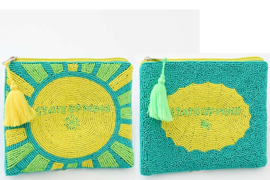 POUCH STATE OF MIND STRIPED COTTON MULTI ASSORTMENT OF 2