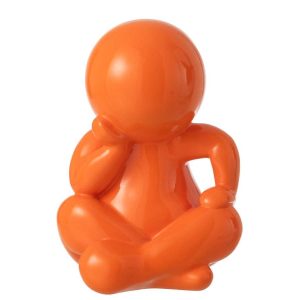 FIGURINE MARCEL RESIN DARK ORANGE