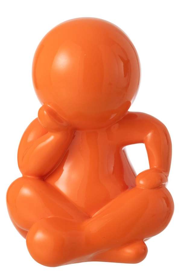 FIGURINE MARCEL RESIN DARK ORANGE