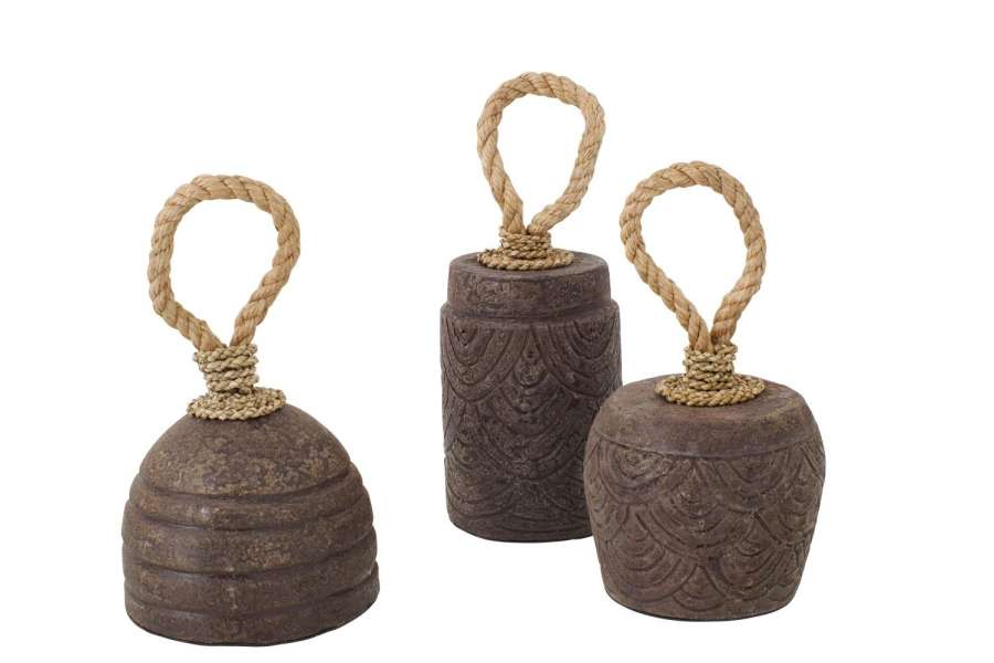 DOORSTOP TERRACOTTA DARK BROWN ASSORTMENT OF 3