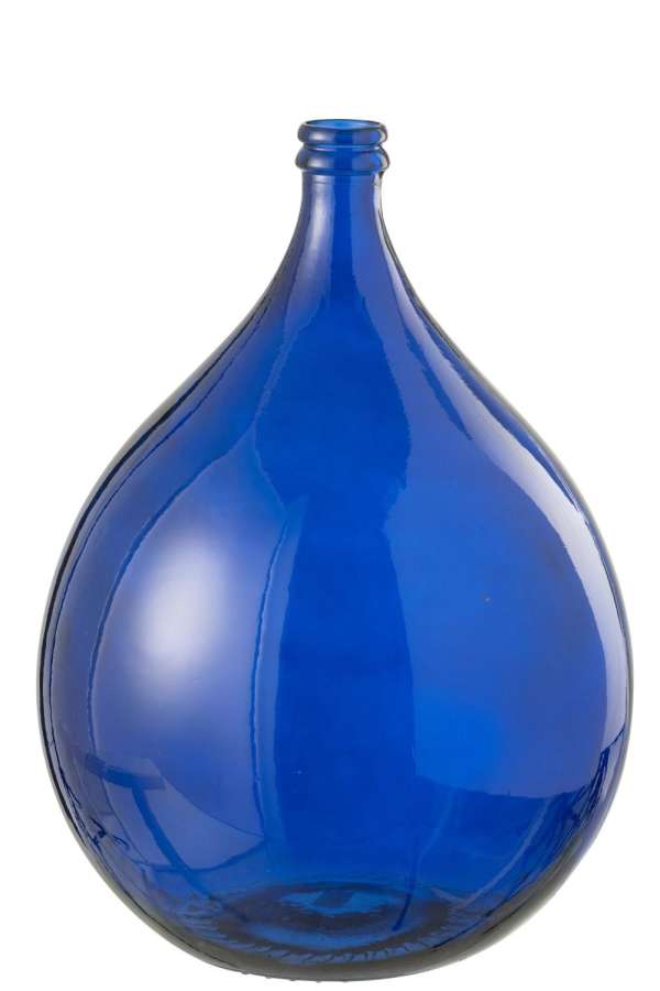 VASE LISSABON GLASS BLUE LARGE