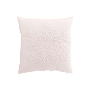 CUSHION SNOWFLAKE COTTON WHITE