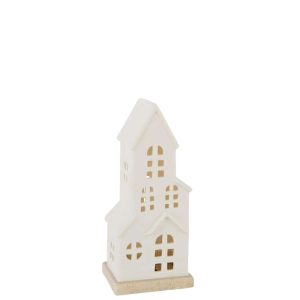 HOUSE LED 4 WINDOWS CLAY WHITE