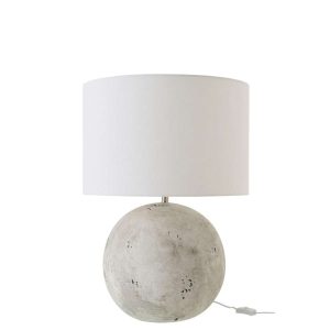 TABLE LAMP BALL CERAMIC GREY