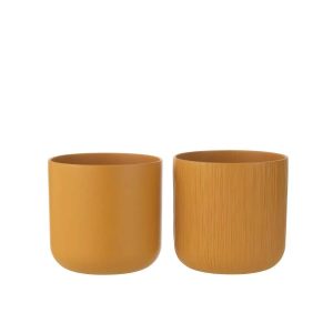 FLOWERPOT GEN CERAMIC OCHRE EXTRA LARGE ASSORTMENT OF 2