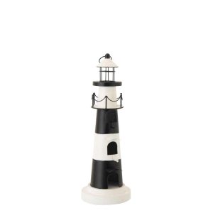 BIRDHOUSE LIGHTHOUSE IRON BLACK/WHITE
