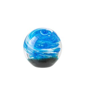PAPERWEIGHT BALL GLASS BLUE/GREEN MEDIUM