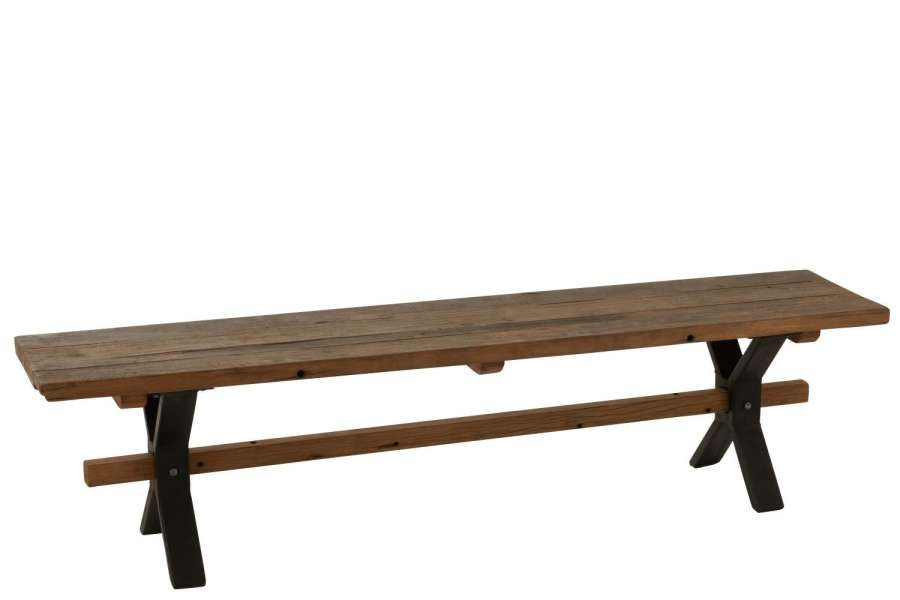 BENCH VINTAGE WOOD BROWN