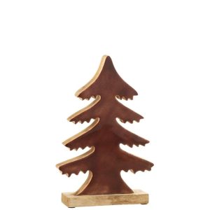 PINE TREE ON BASE MANGO WOOD NATURAL/BROWN MEDIUM