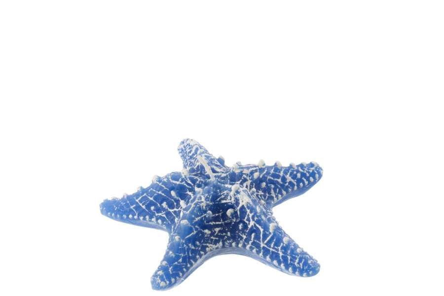 CANDLE STAR FISH WAX BLUE SMALL-2HOURS