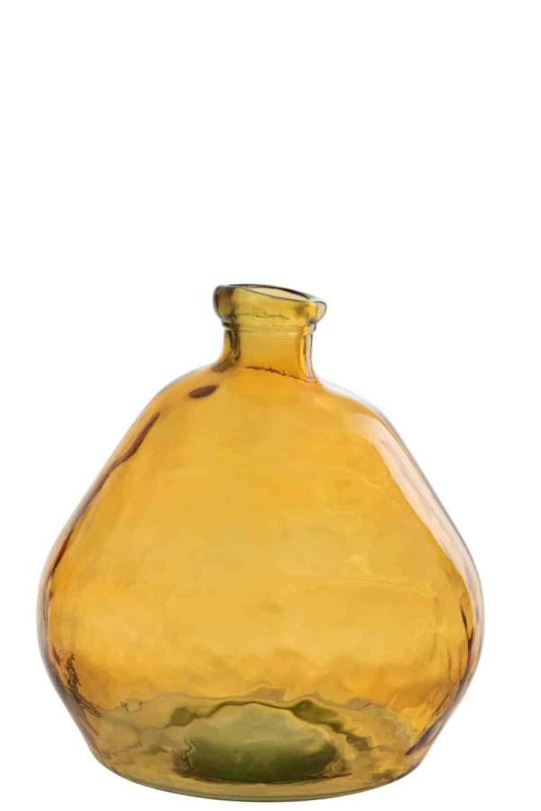 VASE LAURA GLASS OCHRE LARGE