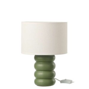 TABLE LAMP EVA LINEN GREEN