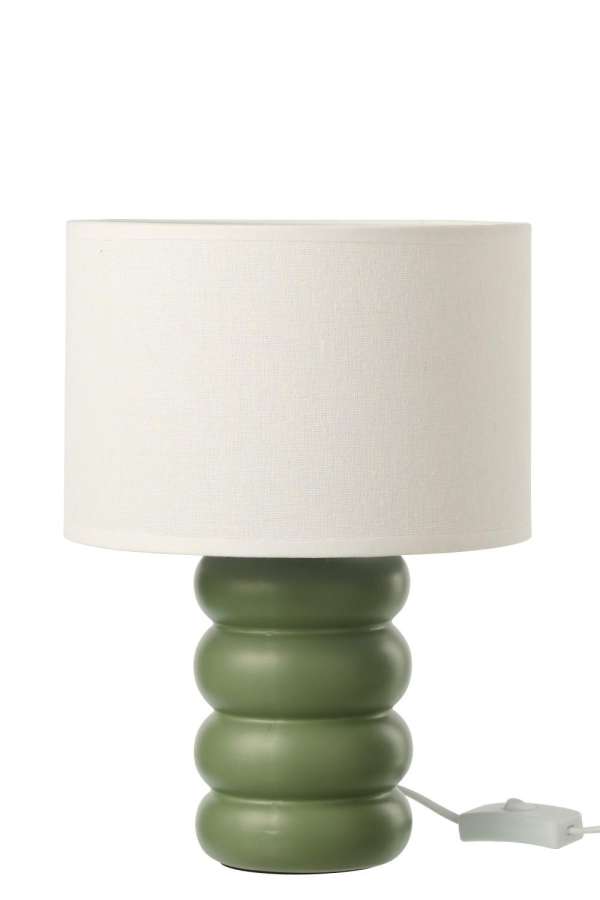 TABLE LAMP EVA LINEN GREEN
