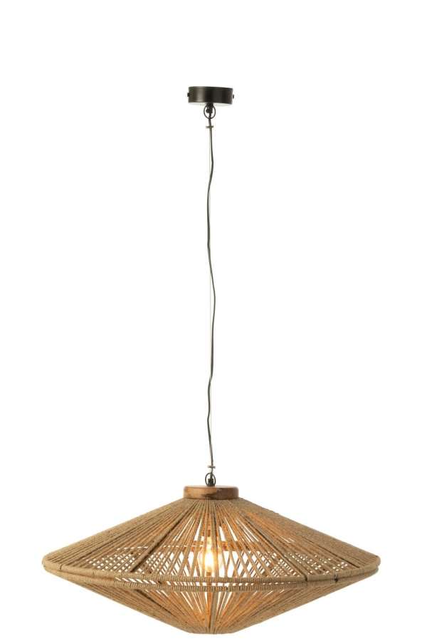HANGING LAMP OVNI IRON/JUTE NATURAL MEDIUM