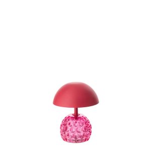 TABLE LAMP LED CHAMPIGNON IRON/GLASS PINK