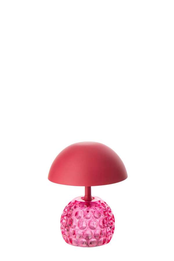 TABLE LAMP LED CHAMPIGNON IRON/GLASS PINK