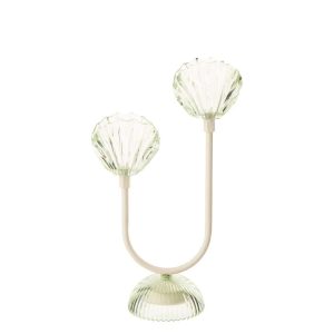 TABLE LAMP LED SHELL IRON LIGHT GREEN/WHITE LARGE