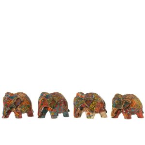 ELEPHANT DELHI MANGO WOOD MIX SMALL ASSORTMENT OF 4