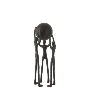 FIGURE PERSON CIRCLE BALL ALUMINIUM BLACK