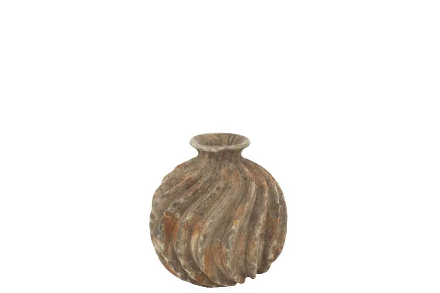 VASE BALLOON ANTIQUE POLYRESIN SMALL