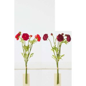 BUNDLE OF 3 RANUNCULUS TEXTILE PURPLE/FUCHSIA LARGE ASSORTMENT OF 2