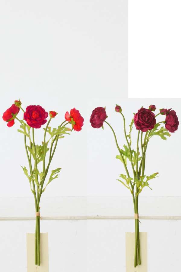 BUNDLE OF 3 RANUNCULUS TEXTILE PURPLE/FUCHSIA LARGE ASSORTMENT OF 2