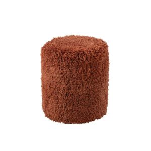 POUF CYLINDER SHAGGY POLYESTER BRICK