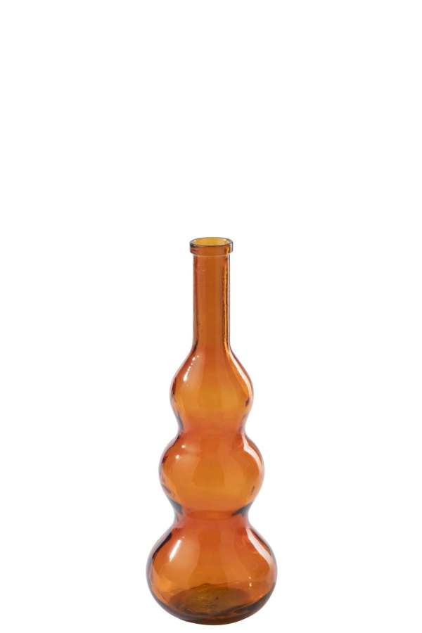 FLOOR VASE  GLASS DARK ORANGE