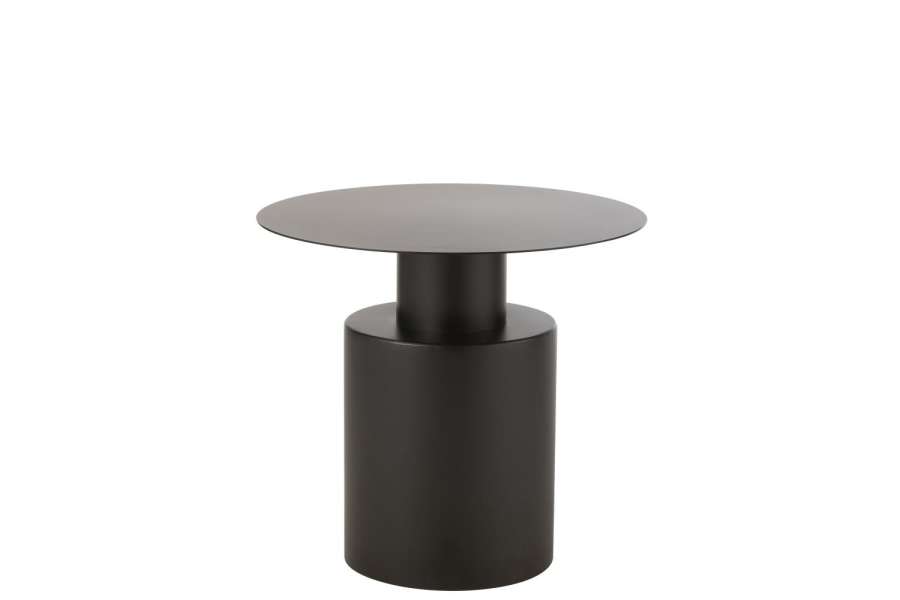 SIDE TABLE ROUND METAL BLACK