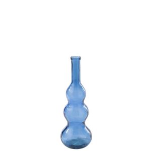 FLOOR VASE  GLASS BLUE