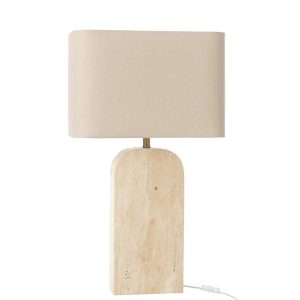 TABLE LAMP TRAVERTINE BEIGE