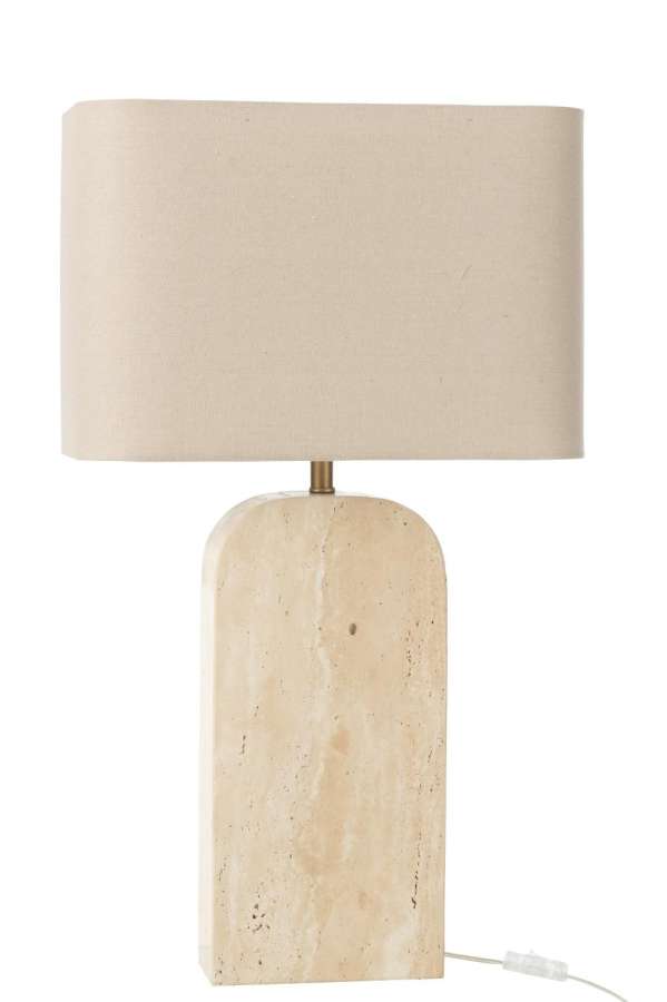 TABLE LAMP TRAVERTINE BEIGE