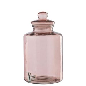 BEVERAGE DISPENSER GLASS SALMON PINK