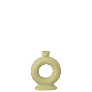 VASE SOLIFLORE 1 RING STONEWARE MINT GREEN SMALL