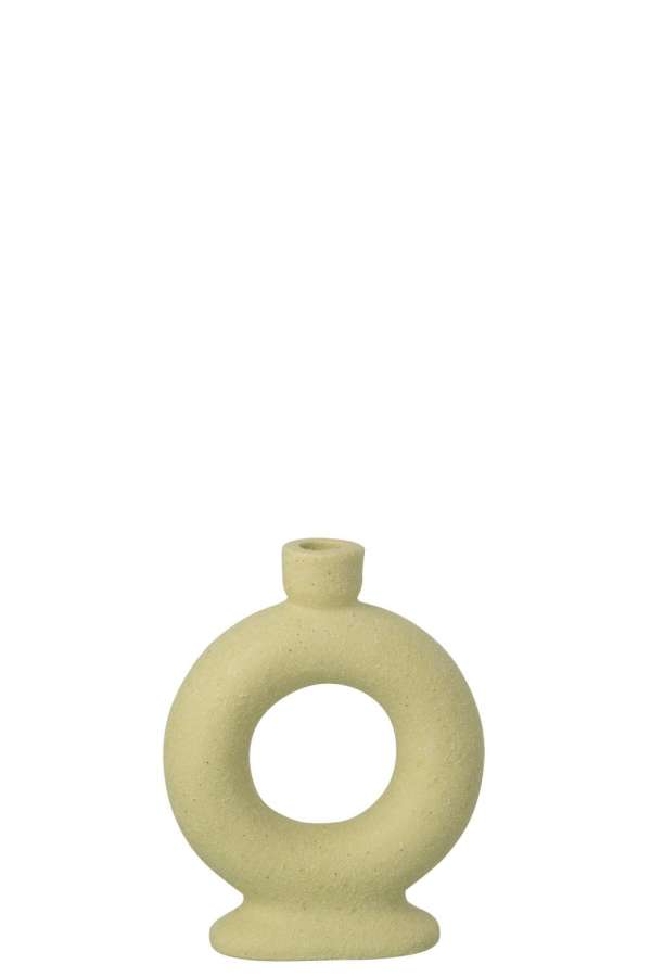 VASE SOLIFLORE 1 RING STONEWARE MINT GREEN SMALL