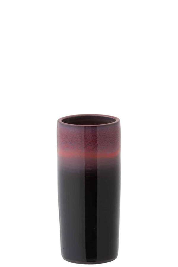 VASE TRANSITION CERAMIC RED/BLACK SMALL